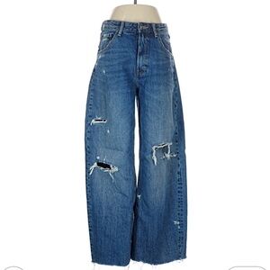 Zara barrel Blue Denim Jeans